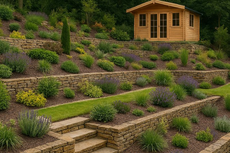 7 Upward Sloping Garden Ideas