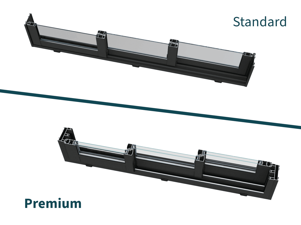 Bianca 202/502 (6x3m | 16.6m2) Large Glass Garden Room With Sliding Doors (Double Glazing Available) - Palmako UK