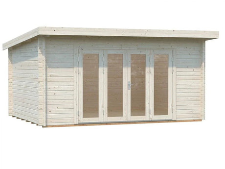 Lea M (4.5x3.3m | 14.2m2 | 44mm) Spacious Pent Garden Room with Bi-Fold Doors - Palmako UK