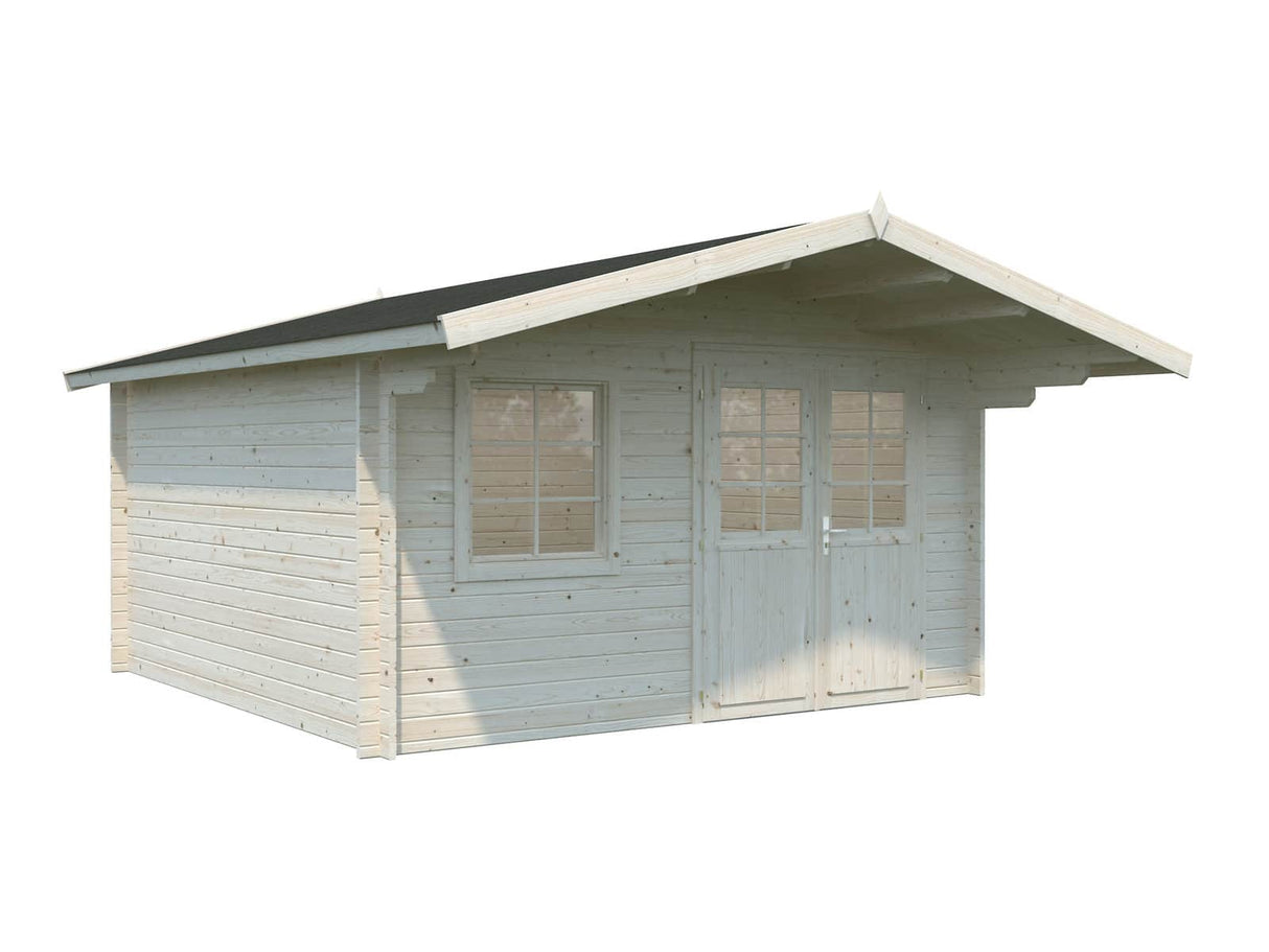 Britta S (4.1x4.1m | 14.6m2 | 40mm) Swiss Chalet Style Garden Log Cabin - Palmako UK