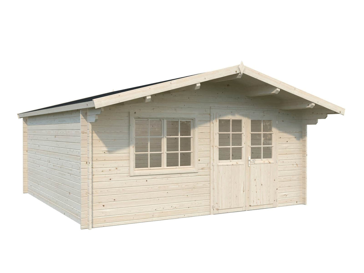 Britta XL (5x5m | 22.3m2 | 40mm) Swiss Chalet Style Garden Log Cabin - Palmako UK