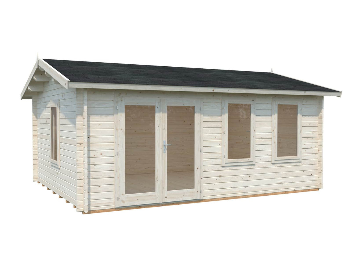 Iris L (5.3x4.1m | 19.1m2 | 44mm) Double Glazed Summer House with Double Doors  (2024 Upgraded Model) - Palmako UK