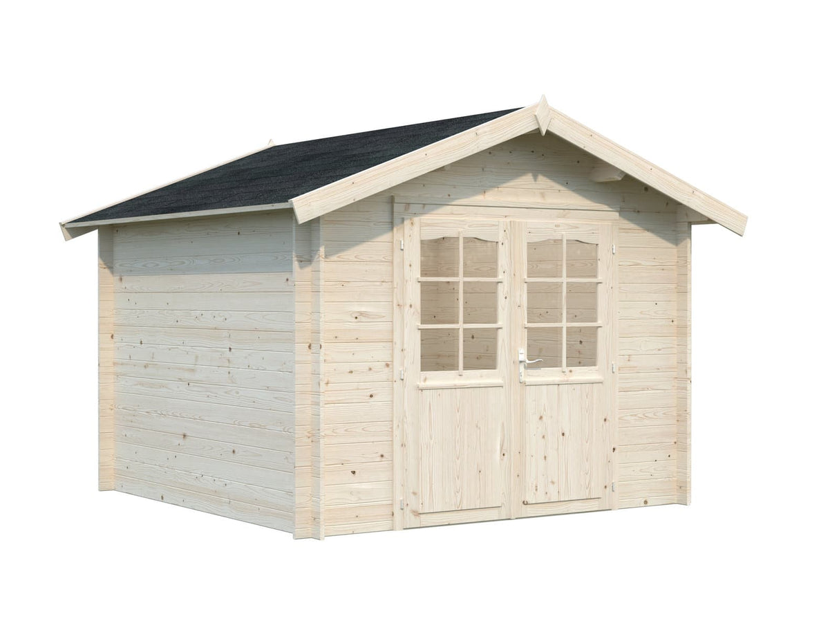 Lotta S (3x3m | 7.3m2 | 28mm) Garden Storage Log Cabin - Palmako UK