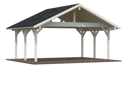 Robert M (5.6x3.7m | 20.6m2) Traditional Timber Carport for Two Cars