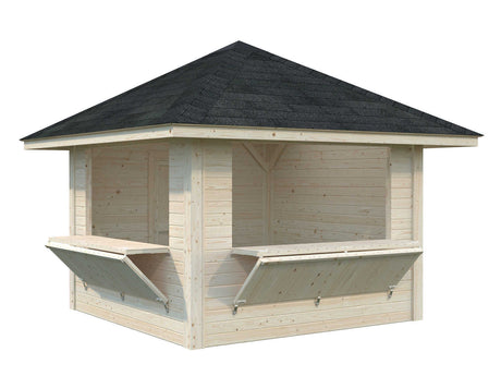 Bianca 105 (3x3m | 8.3m2) Kiosk With Two Hatches