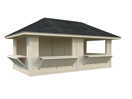 Bianca 112 (5.9x3m | 16.6m2) Double Kiosk With Four Hatches