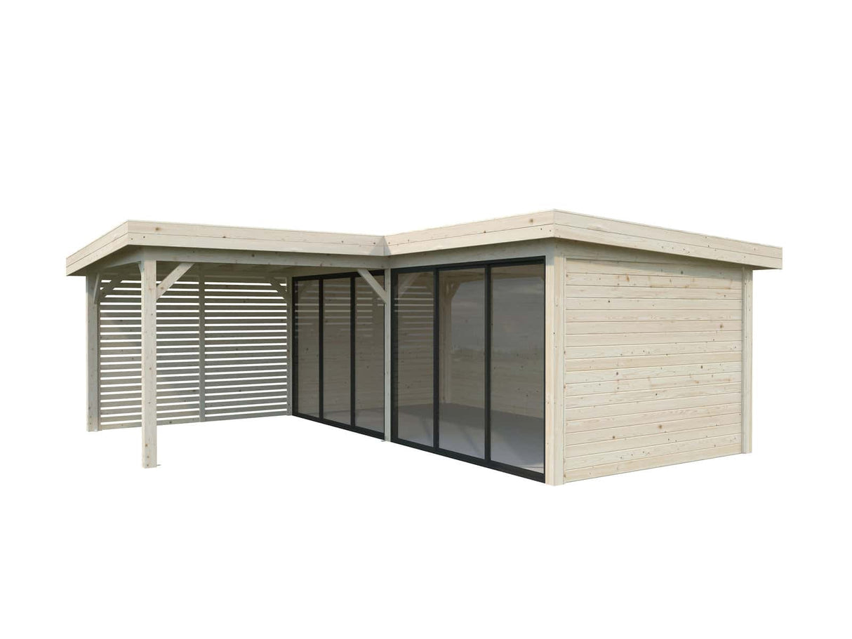 Lenna 413/713 (6x6m | 24.9m2) Glass Garden Room With Sliding Doors (Double Glazing Available) - Palmako UK