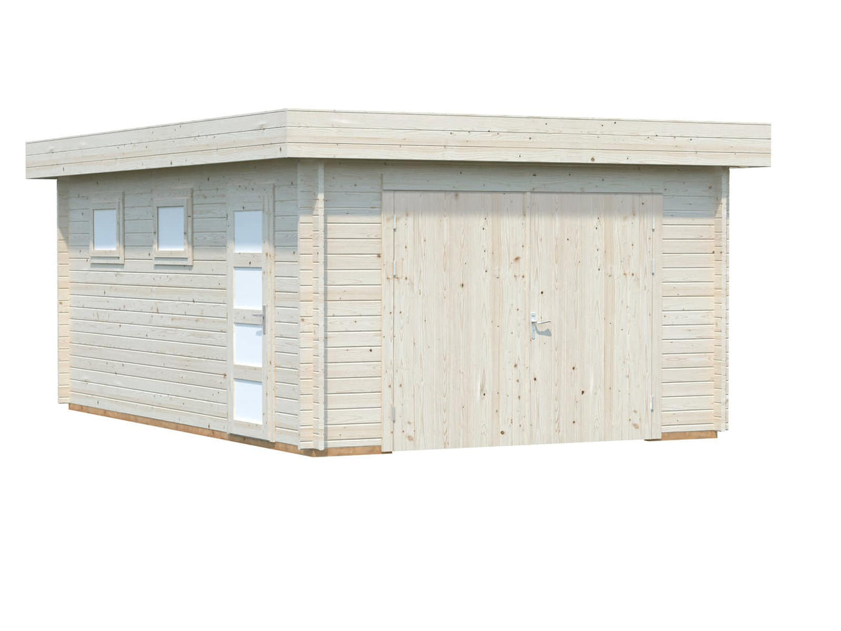 Rasmus (3.6x5.5m | 19.0m2 | 44mm) with Wooden Gate - Palmako UK