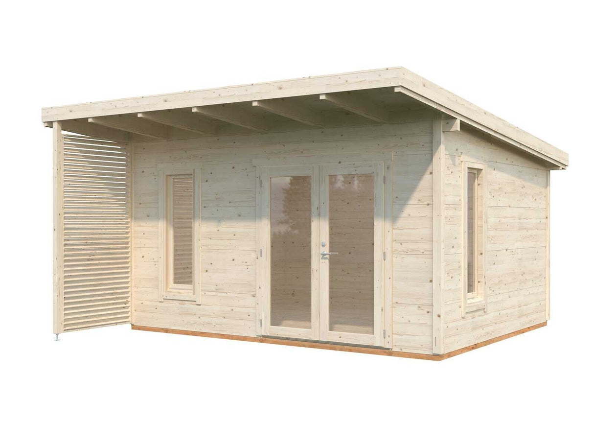 Grace (4.4x3.5m | 14.5m2 | 56mm) Glue-Laminated Year-Round Timber Garden Room - Palmako UK