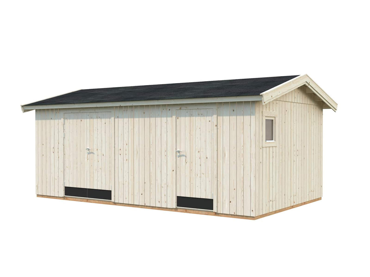 Olaf L (5.6x3.3m | 16.9m2) Two Room Timber Workshop - Palmako UK
