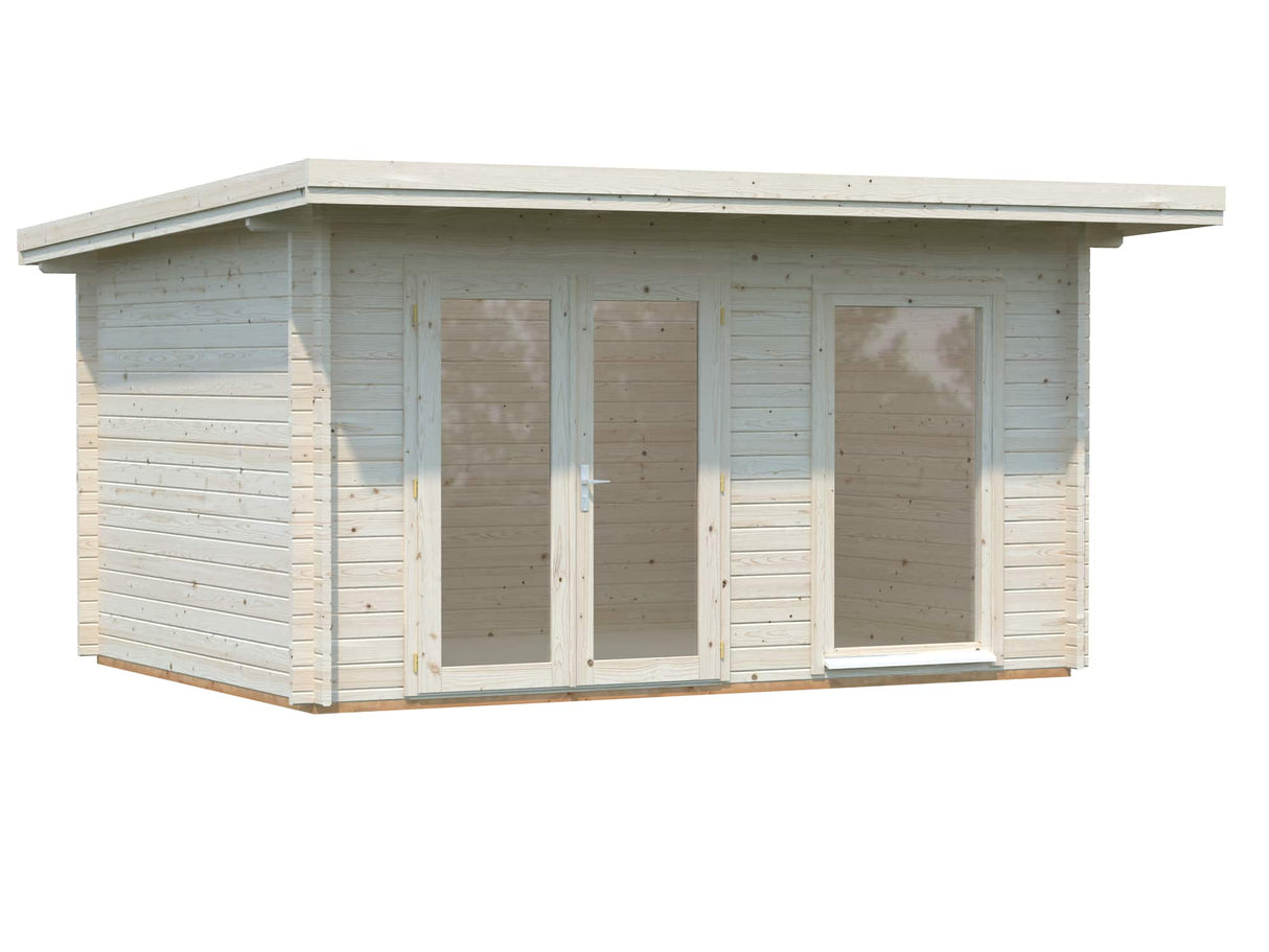 Heidi S (4.1x3m | 11.7m2 | 44mm) Modern Light Garden Room - Palmako UK