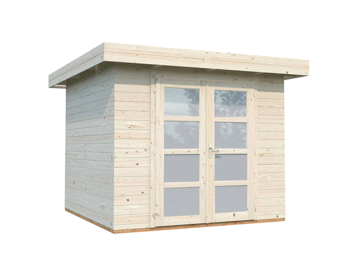 Lara S (2.5x2.5m | 6.0m2 | 28mm) Small Contemporary Garden Room with Translucent Doors - Palmako UK