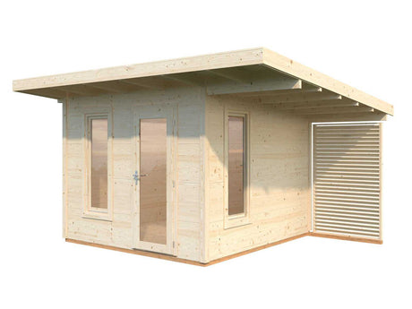 Grace (3x2.9m | 8.1m2+4.1m2 | 56mm) Timber Garden Room with Roof Canopy