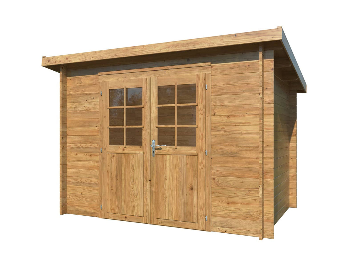 Alice XS (3x2m | 4.7m2 | 28mm) Small Pressure Treated Garden Shed - Palmako UK