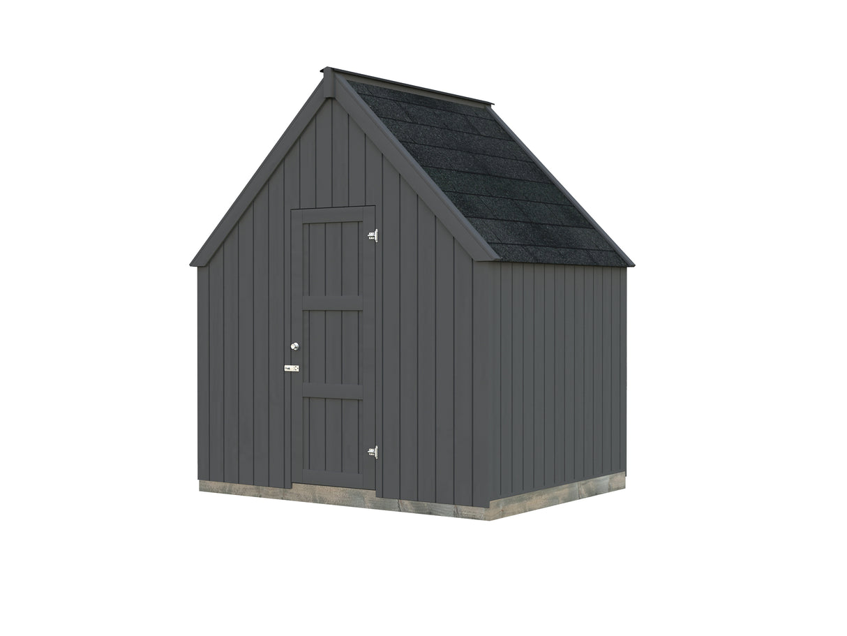 Emilia Shed (2,4x1,9m|4m2|18mm ) Add-on Shed for Emilia Greenhouse - Painted Dark Grey
