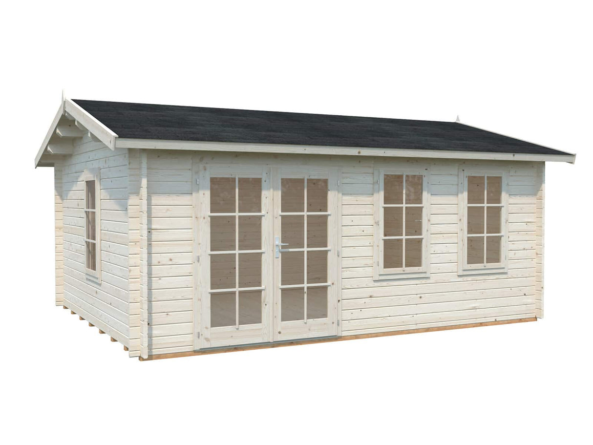 Iris L (5.3x4.1m | 19.1m2 | 44mm) Double Glazed Summer House with Double Doors  (2024 Upgraded Model) - Palmako UK