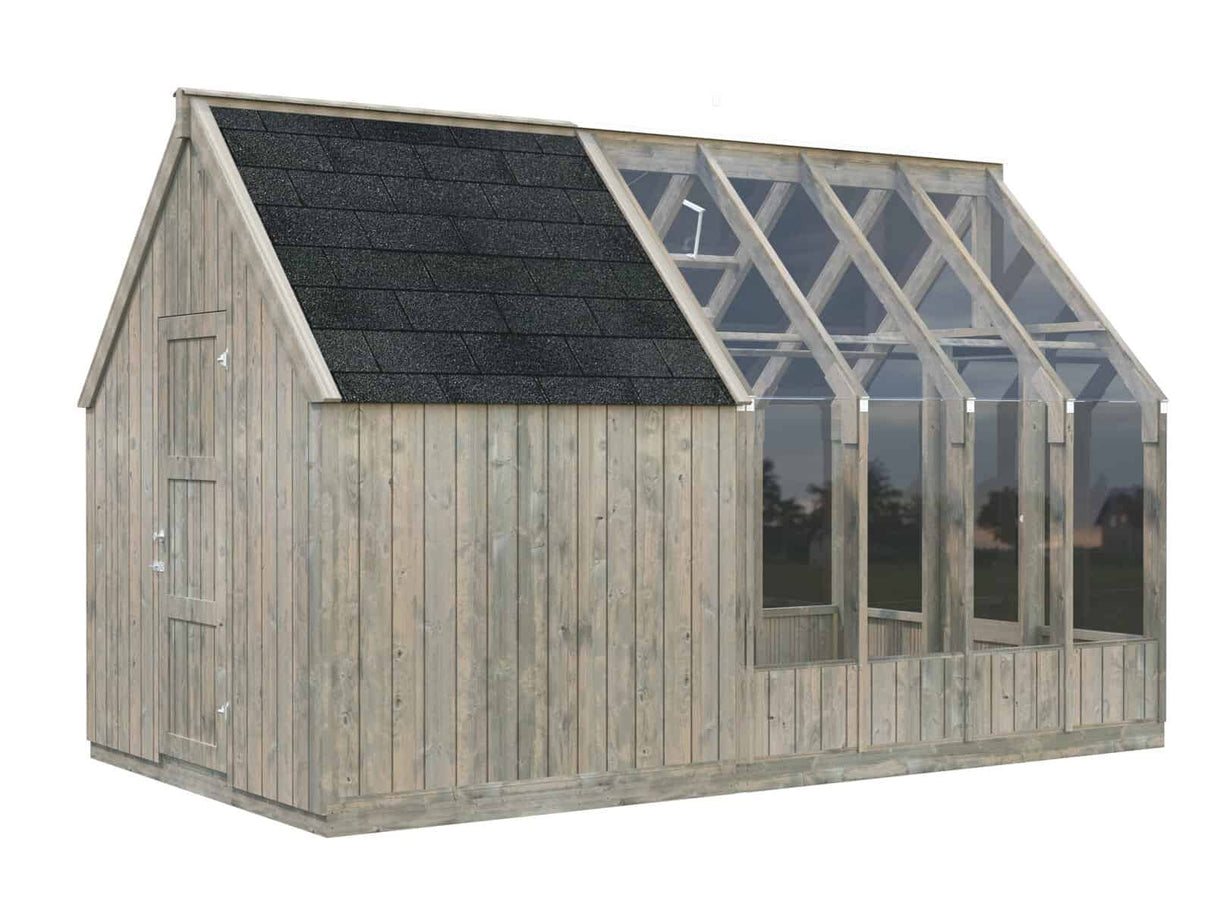 Emilia (2.4x1.9m | 4.0m2 | 18mm) Addon Shed for Emilia Greenhouses - Palmako UK