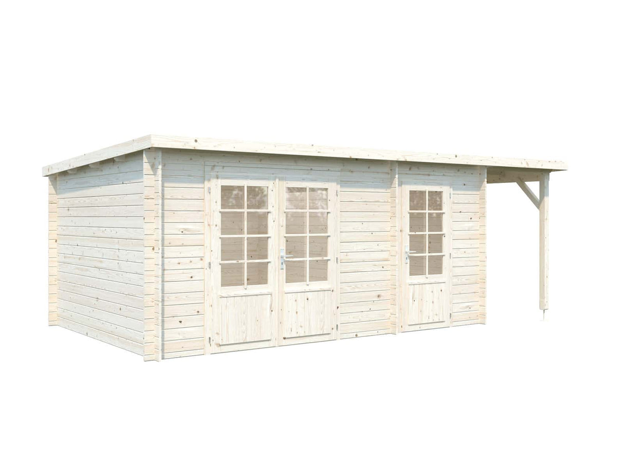 Ella (6.1x3.2m | 13.1+3.9m2 | 28mm) Roof Summer House - Palmako UK