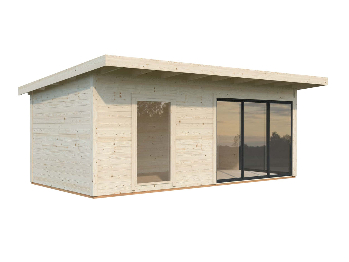 Andrea M (6.0x3m | 17.1m2 | 44mm) Garden Room with Sliding Doors (Double Glazing Available) - Palmako UK