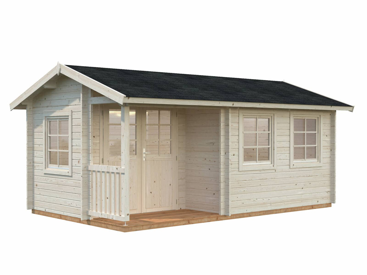 Susanna S (5.3x3.2m | 12.4m2 | 44mm) Traditional Homestead Log Cabin - Palmako UK