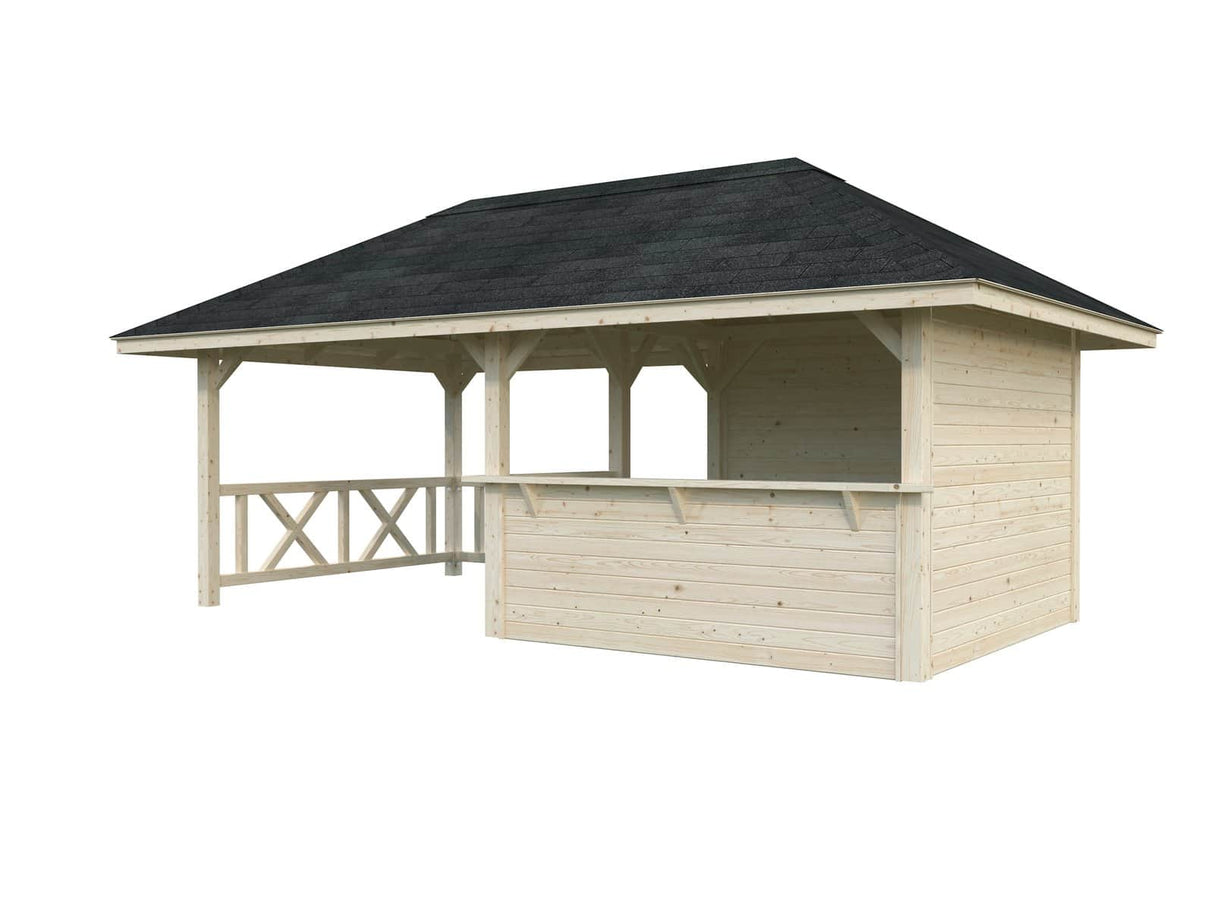 Bianca 110 (5.9x3m | 16.6m2) Garden Bar With Canopy - Palmako UK