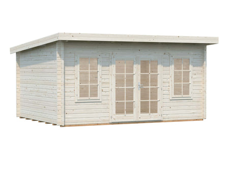 Lisa M (4.7x3.5m | 14.2m2 | 44mm) Modern Pent Garden Office (2024 Upgraded Model) - Palmako UK