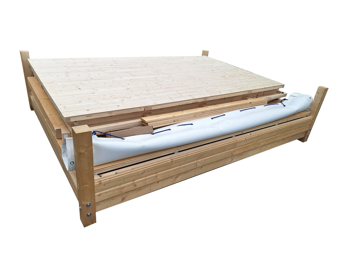 Marian (3x2,3m | 6,2m2 | 16mm) Portable Timber Stall / Pop-Up Wooden Kiosk - Palmako UK