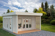 Caroline M (4.1x4.1m | 14.5m2 | 44mm) Modern Summer House with Sliding Shutters - Palmako UK