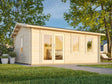 Iris L (5.3x4.1m | 19.1m2 | 44mm) Double Glazed Summer House with Double Doors  (2024 Upgraded Model) - Palmako UK
