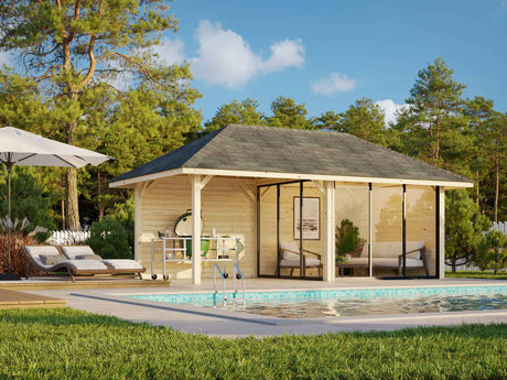 Bianca 205/505 (6x3m | 16.6m2) Glass Garden Room With Terrace (Double Glazing Available) - Palmako UK