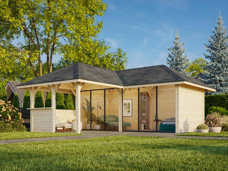 Bianca 222/522 (6x6m | 24.9m2) Glass Garden Room With Sliding Doors (Double Glazing Available) - Palmako UK