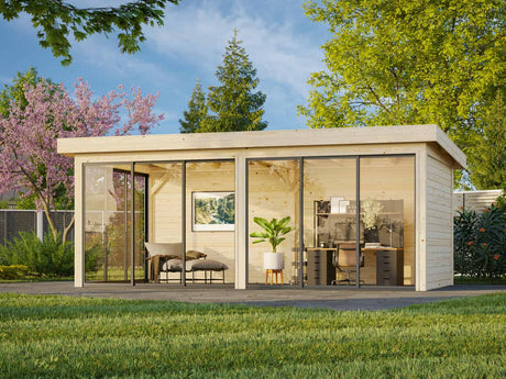 Lenna 402/702 (6x3m | 16.6m2) Glass Garden Room With Sliding Doors (Double Glazing Available) - Palmako UK