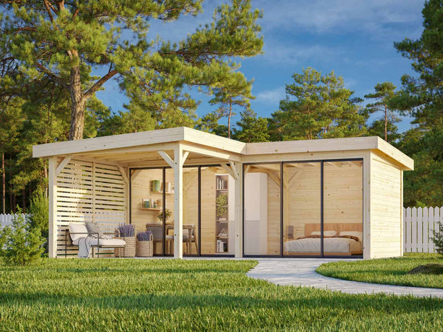 Lenna 413/713 (6x6m | 24.9m2) Glass Garden Room With Sliding Doors (Double Glazing Available) - Palmako UK