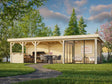 Lenna 416/716 (9x3m | 24.9m2) Glass Garden Room With Sliding Doors (Double Glazing Available) - Palmako UK