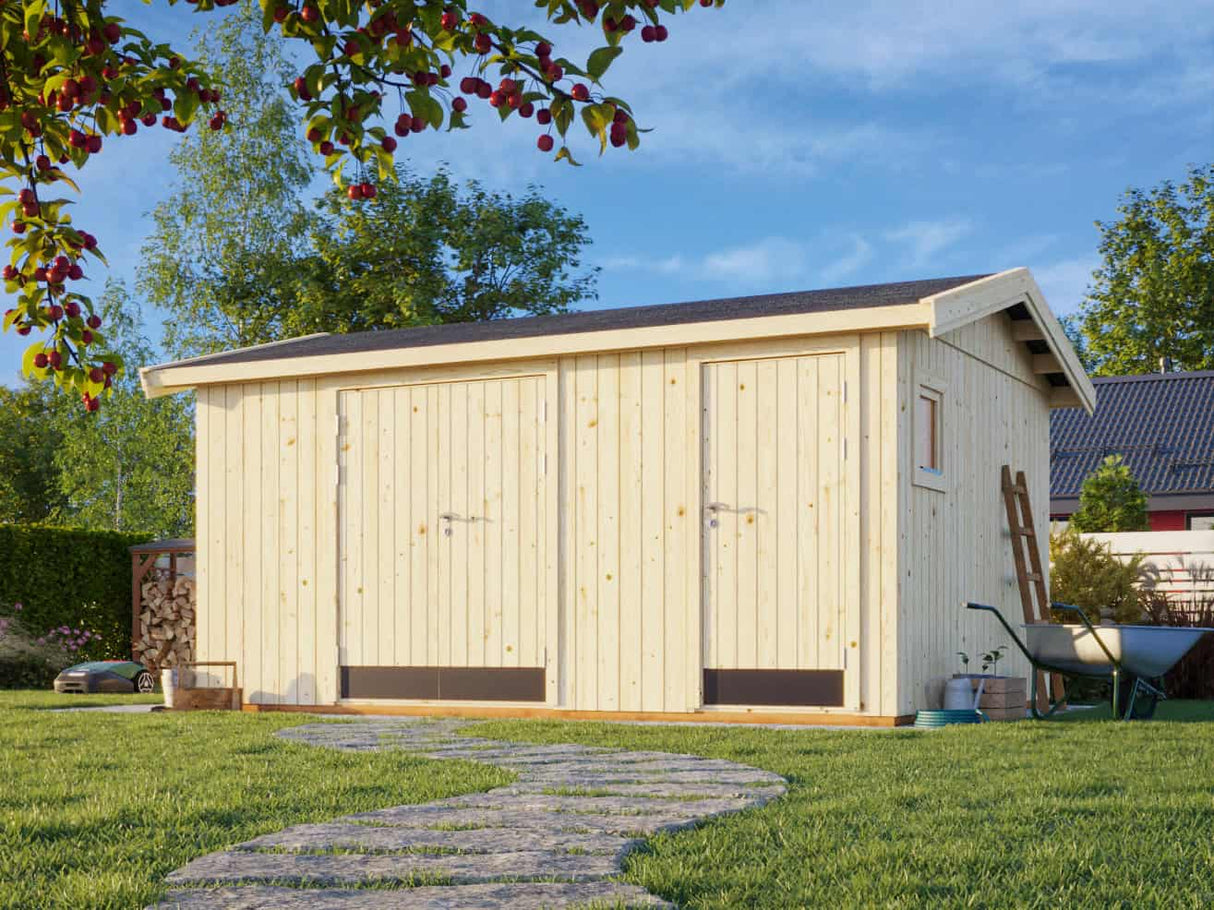 Olaf M (4.5x3.3m | 13.5m2) Modern Multi-Room Garden Shed - Palmako UK