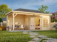 Melanie XXL (5.6x2.8m | 7.0+8.1m2 | 28mm) Pavilion Summer House with Canopy - Palmako UK
