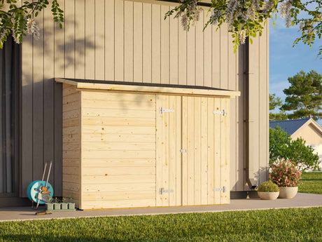 Leif XS (2.3x1m | 2.2m2) Add-on Garden Side Shed - Palmako UK
