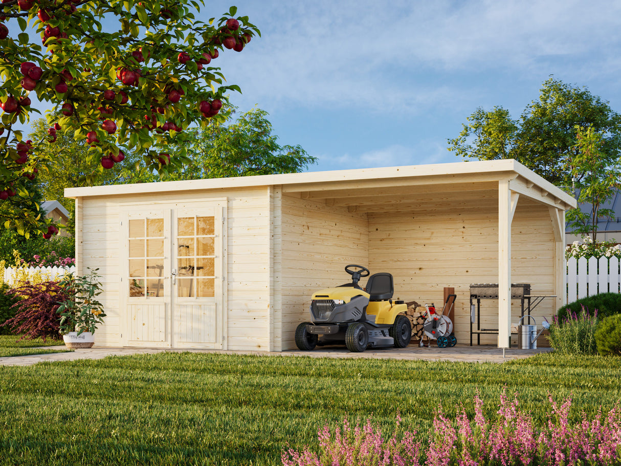 Ella (6.1x3.2m | 8.7+8.2m2 | 28mm) Roof Summer House - Palmako UK