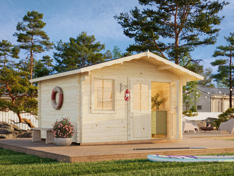 Emma M (3.8x3.2m | 10.4m2 | 34mm) Alpine Style Log Cabin - Palmako UK