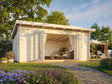Lea L (5.5x4m | 19.4m2 | 44mm) Pent Roof Garden Room with Bi-Fold Doors - Palmako UK