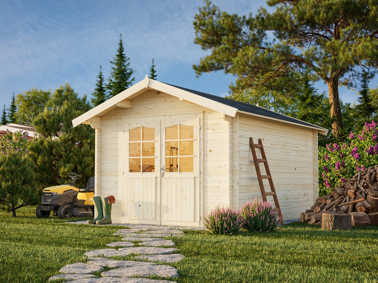 Lotta M (3x4m | 10.0m2 | 34mm) Traditional Garden Log Cabin - Palmako UK