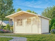Sally M (3.8x3.8m | 12.3m2 | 44mm) Scandinavian Style Classic Log cabin With Overhang Roof - Palmako UK