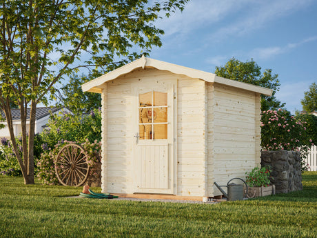 Vivian S (2x2m | 3.8m2 | 28mm) Compact Garden Log Cabin - Palmako UK