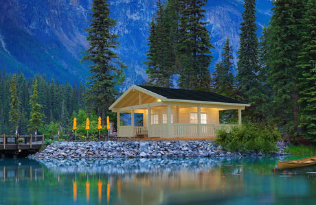 Agneta L (6.5x7.5m | 18.8+28.8m2 | 44mm) Summer House with Large Veranda - Palmako UK
