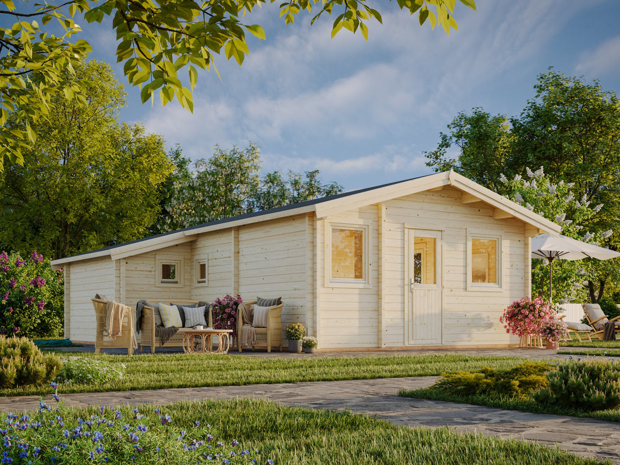 Emily (6.6x7.8m | 39.2m2 | 70mm) Traditional Timber Holiday House - Palmako UK
