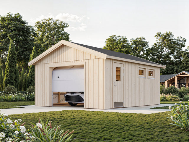 Andre S (4.5x5.5m | 21.5m2) Single Self Build Garage with Sectional Door - Palmako UK