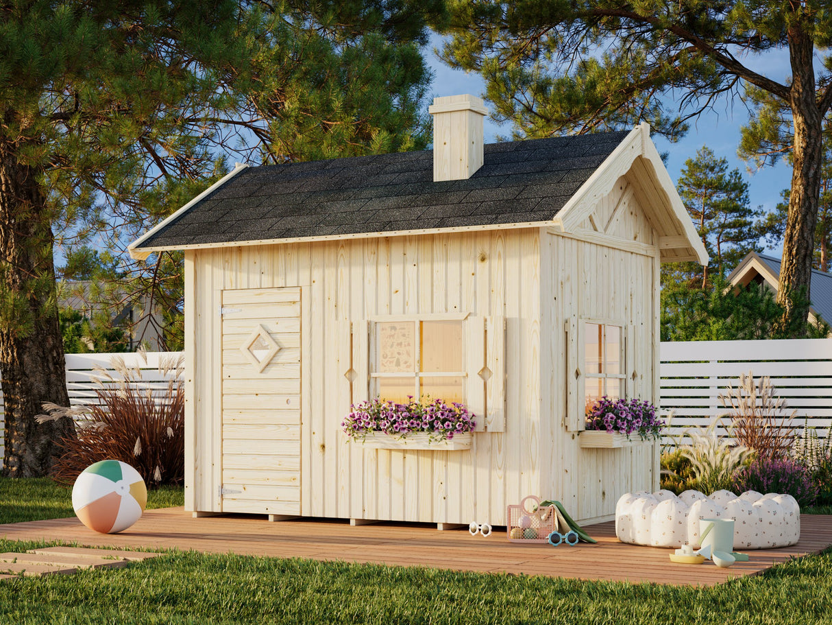 Grete (2.3x1.8m | 3.7m2 | 16mm) Playhouse - Palmako UK