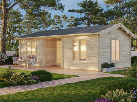 Anna M (7.7x4m | 26.8+1.9m2 | 70mm) Modern Two Room Timber Holiday Cottage - As Seen On Living Big In a Tiny House - Palmako UK