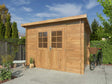Alice XS (3x2m | 4.7m2 | 28mm) Small Pressure Treated Garden Shed - Palmako UK