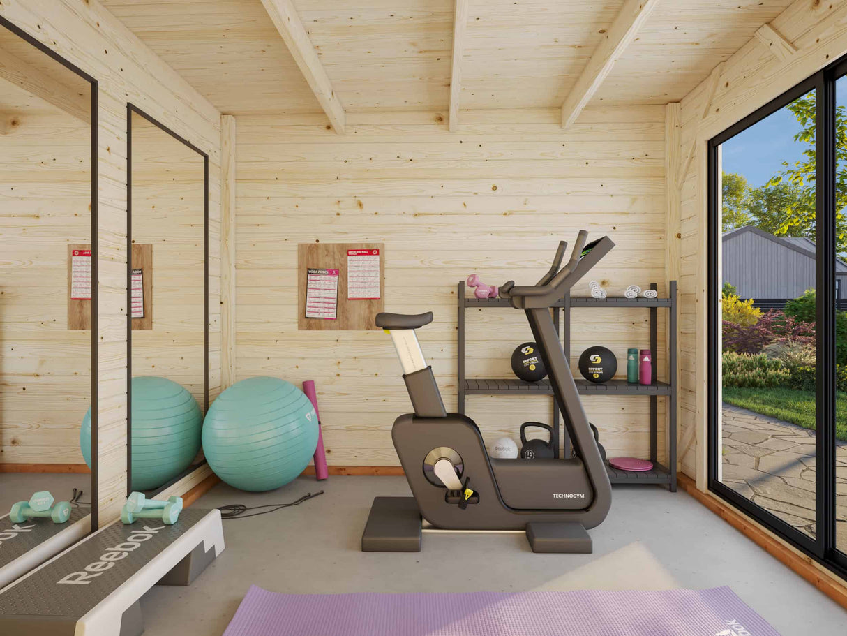 Lydia S (3x3m | 8m2 | 28mm) Compact Sliding Door Summer House with Endless possibilities - Guest Room, Home Gym or Summer Office - Palmako UK
